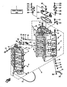 L250AETO drawing CYLINDER--CRANKCASE-1