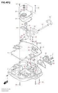 DF250Z From 25003Z-510001 (E40)  2015 drawing ENGINE HOLDER (DF250T:E01)