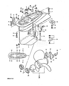 DT85 From 8501-512598 ()  1985 drawing GEAR CASE