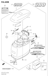 20002F-410001 (2014) 200hp E03-USA (DF200T) DF200 drawing ENGINE COVER (DF200T:E03)