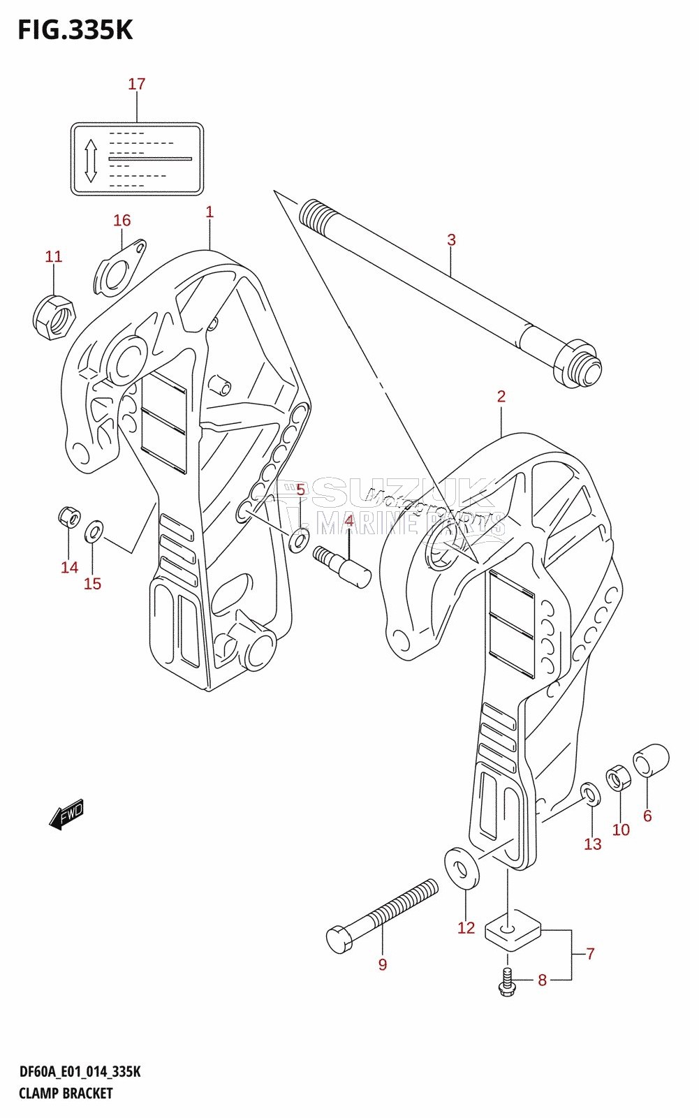 CLAMP BRACKET (DF60AQH:E40)