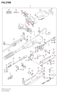 DF80A From 08002F-210001 (E01 E40)  2012 drawing OPT:TILLER HANDLE (DF70A:E40)