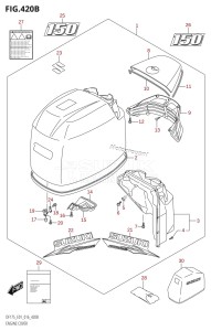 DF175ZG From 17502Z-610001 (E01 E40)  2016 drawing ENGINE COVER (DF150T:E01,DF150Z:E01)