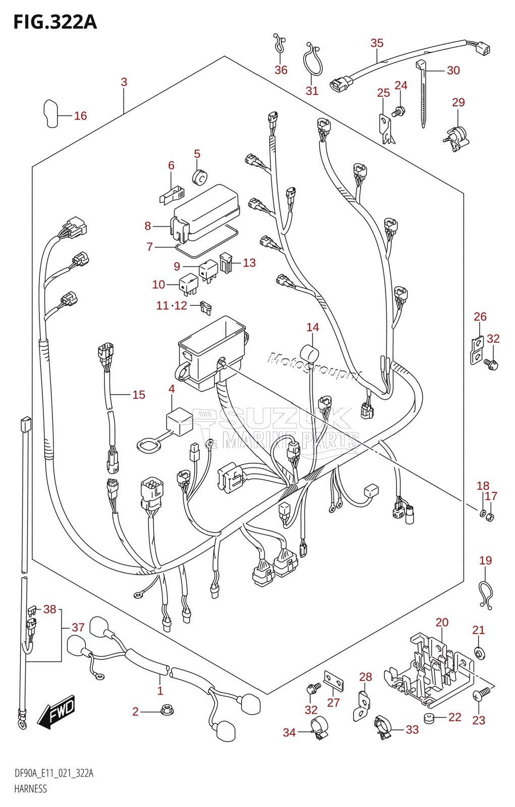 HARNESS ((DF70A,DF70ATH,DF80A,DF90A,DF90ATH):020)