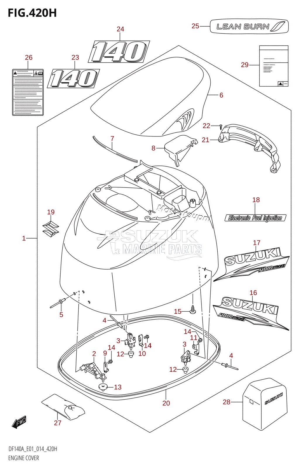 ENGINE COVER (DF140AT:E40)