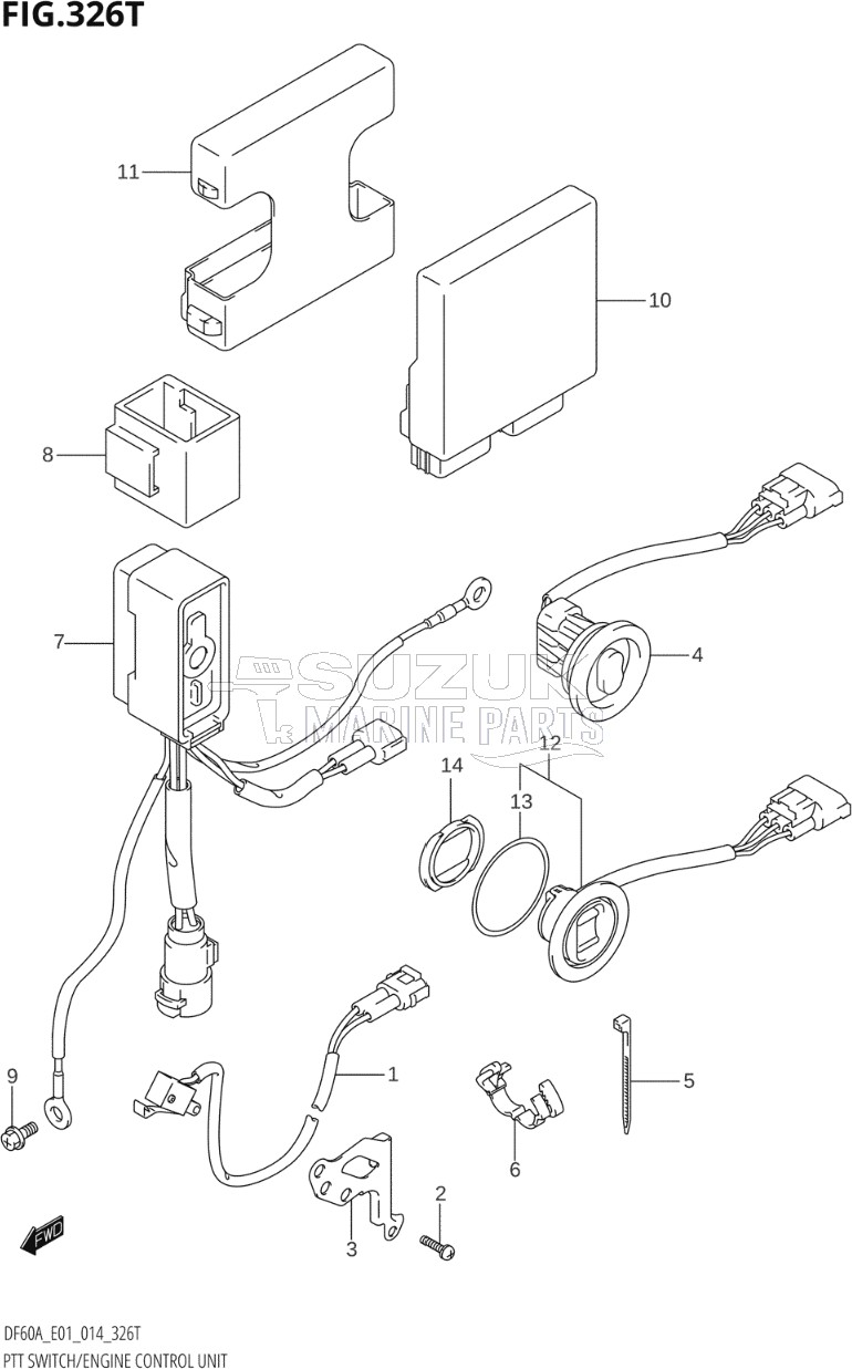 PTT SWITCH / ENGINE CONTROL UNIT (DF60AVTH:E01)