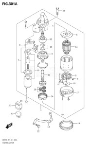 00801F-710001 (2017) 8hp P01-Gen. Export 1 (DF8A  DF8AR) DF8A drawing STARTING MOTOR