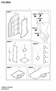 DF140BG From 14004F-440001 (E11 - E40)  2024 drawing OPT:GASKET SET