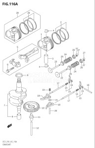 00252F-210001 (2012) 2.5hp P01-Gen. Export 1 (DF2.5) DF2.5 drawing CRANKSHAFT