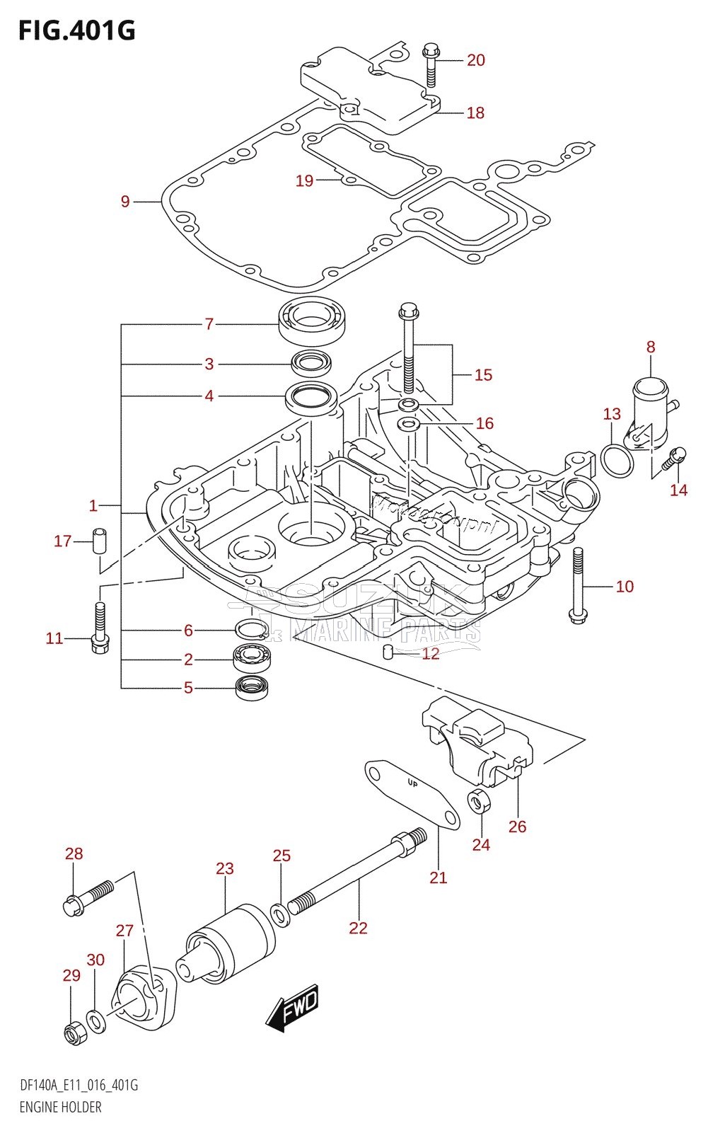 ENGINE HOLDER (DF140AT:E40)