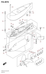 DF250A From 25003P-810001 (E03)  2018 drawing GEAR CASE (DF300A)