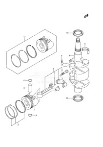 Outboard DF 9.9A drawing Crankshaft