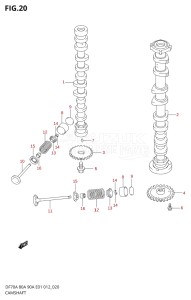 08002F-310001 (2013) 80hp E40-Costa Rica (DF80A) DF80A drawing CAMSHAFT (DF80A E40)