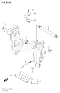 DF150AP From 15003P-710001 (E03)  2017 drawing CLAMP BRACKET (DF175AP:E03)