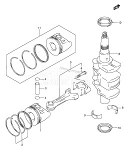 DF9.9 From 00991F-251001 ()  2002 drawing CRANKSHAFT - PISTON