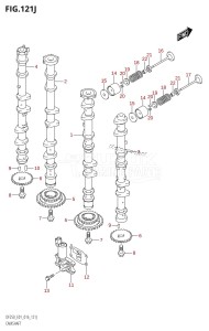 DF250Z From 25003Z-610001 (E40)  2016 drawing CAMSHAFT (DF250T:E01)