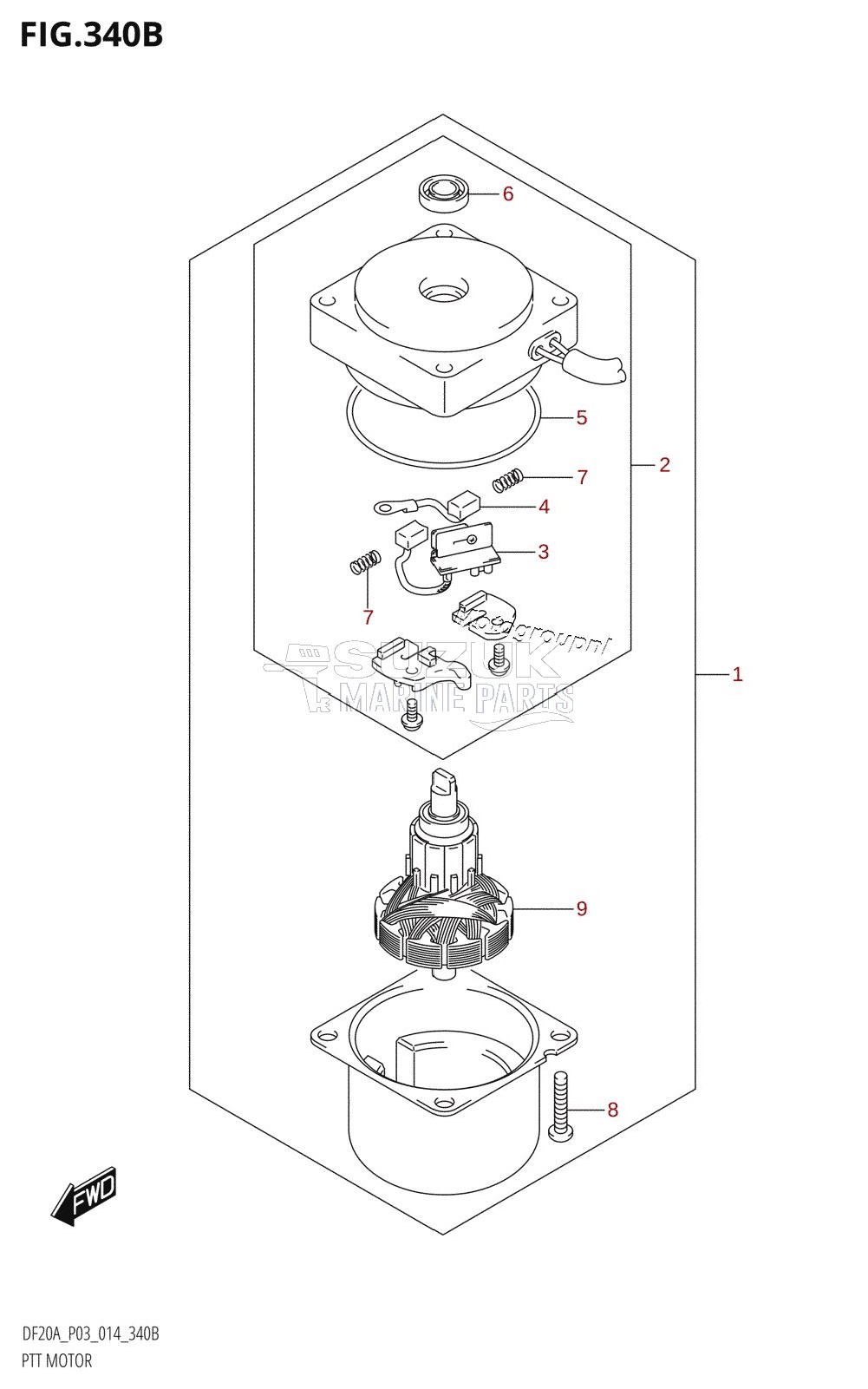 PTT MOTOR (DF9.9BTH:P03)