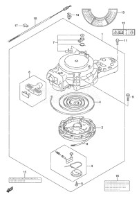 Outboard DF 20A drawing Recoil Starter