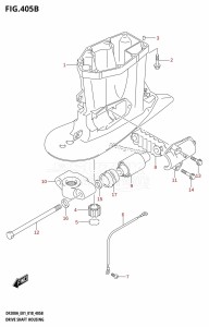 DF250Z From 25003Z-810001 (E40)  2018 drawing DRIVE SHAFT HOUSING (DF200AZ)