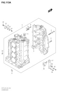 17502Z-410001 (2014) 175hp E01 E40-Gen. Export 1 - Costa Rica (DF175Z    DF175ZG) DF175ZG drawing CYLINDER BLOCK