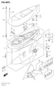 DF200 From 20002F-710001 (E01 E40)  2017 drawing GEAR CASE (DF250Z:E01)