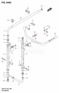 DF225T From 22503F-040001 (E01 E03 E40)  2020 drawing FUEL INJECTOR (E40)