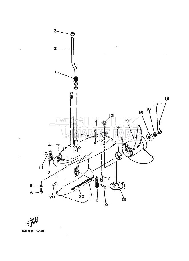 PROPELLER-HOUSING-AND-TRANSMISSION-L150-L200-