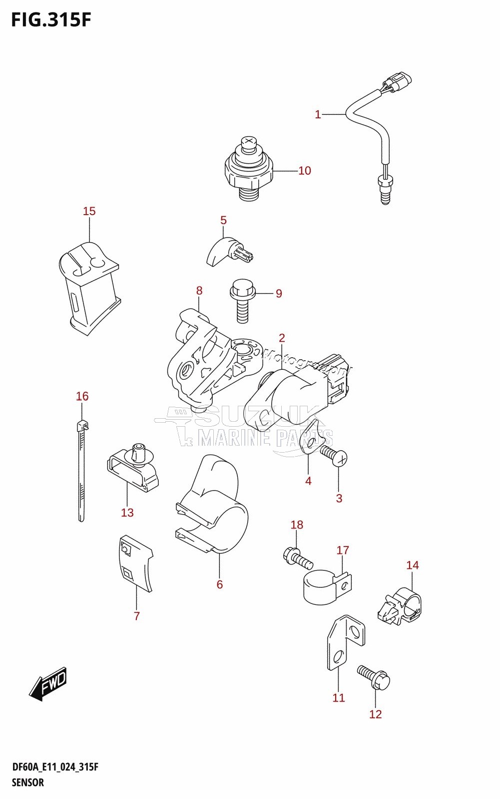 SENSOR (DF40AST,DF60A,DF60ATH,DF50AVT,DF60AVT,DF60AVTH,DF40ASVT)