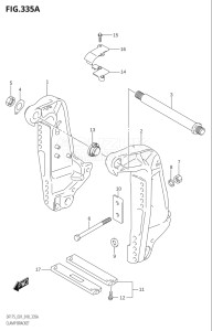 17502Z-810001 (2018) 175hp E01 E40-Gen. Export 1 - Costa Rica (DF175Z) DF175Z drawing CLAMP BRACKET