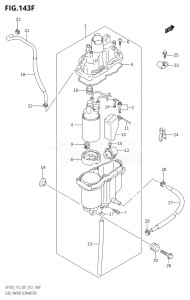 11502F-210001 (2012) 115hp E01 E40-Gen. Export 1 - Costa Rica (DF115T) DF115T drawing FUEL VAPOR SEPARATOR (DF115Z:E40)