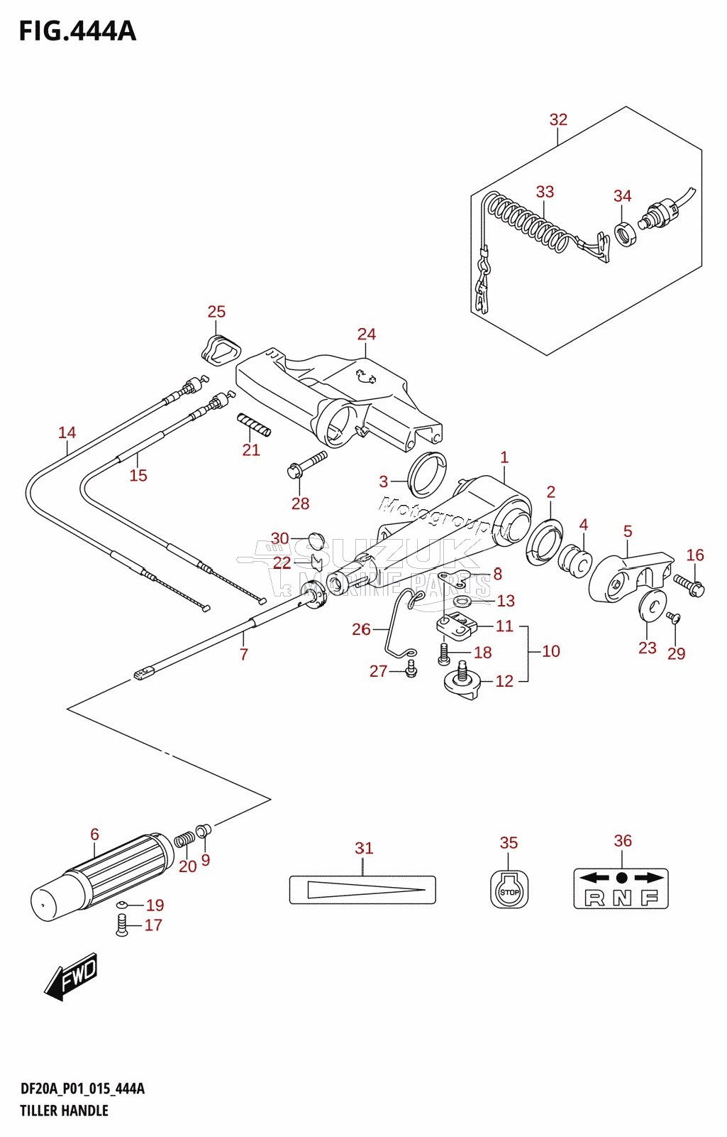 TILLER HANDLE (DF9.9B:P01)