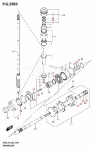 DF200Z From 20002Z-340001 (E01 E40)  2023 drawing TRANSMISSION (DF200Z)