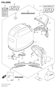 15002F-510001 (2005) 150hp E01 E40-Gen. Export 1 - Costa Rica (DF150T    DF150TG) DF150 drawing ENGINE COVER (DF150TG:E40,DF150ZG:E40)