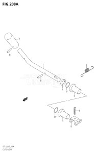 00251F-880001 (2008) 2.5hp P03-U.S.A (DF2.5K8) DF2.5 drawing CLUTCH LEVER