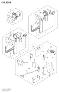 11506Z-340001 (2023) 115hp E11 E40-Gen. Export 1-and 2 (DF115BZ) DF115BZ drawing OPT:KEY LESS START (023)