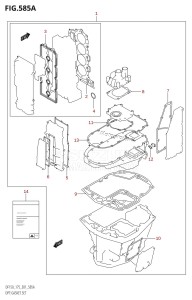 DF175T From 17502F-110001 (E01 E40)  2011 drawing OPT:GASKET SET