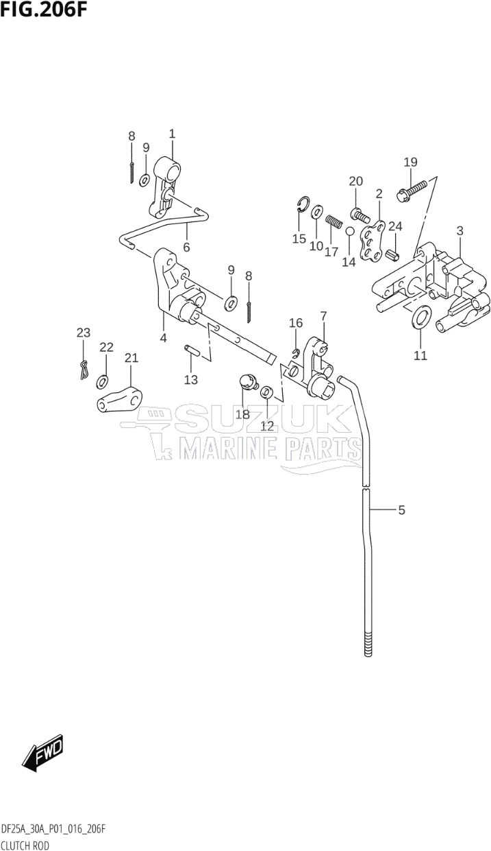 CLUTCH ROD (DF30AR:P01)