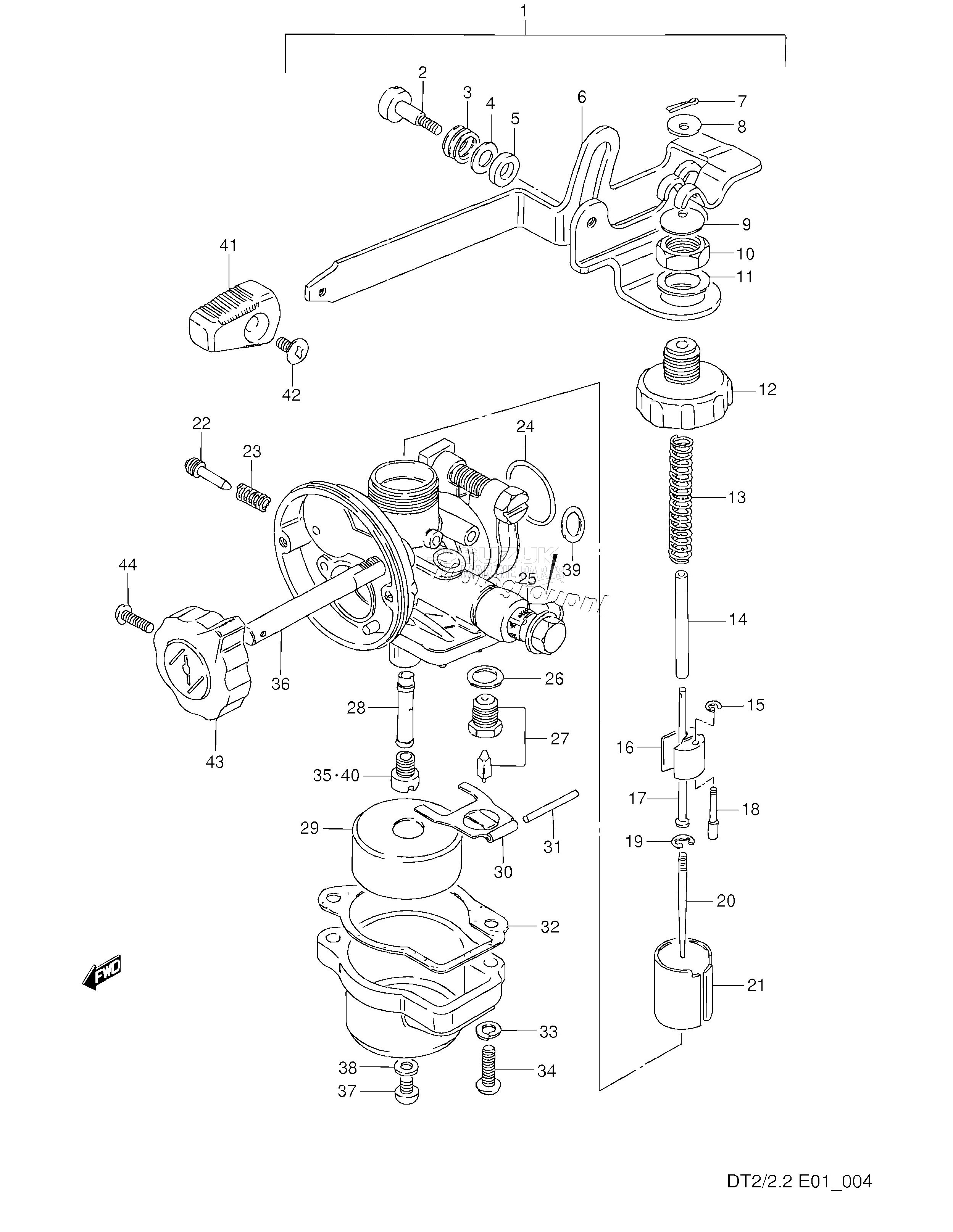 CARBURETOR (DT2,MODEL:86~89)