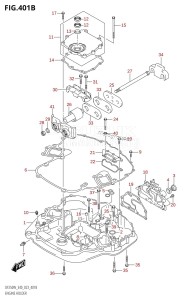 DF250 From 25005F-240001 (E40)  2022 drawing ENGINE HOLDER (023)