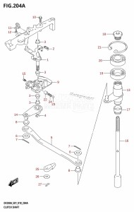 DF200A From 20003F-810001 (E01 E40)  2018 drawing CLUTCH SHAFT (DF200AT)