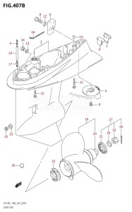 DF140 From 14001F-371001 (E03)  2003 drawing GEAR CASE (DF140Z)