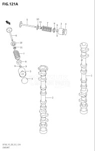 11501F-251001 (2002) 115hp E03-USA (DF115TK2) DF115T drawing CAMSHAFT (DF100T:E03)