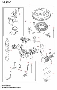 DF15A From 01504F-510001 (P03)  2015 drawing OPT:STARTING MOTOR (MANUAL STARTER) (DF20A:P03:M-STARTER)