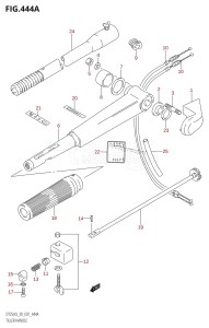 DT25 From 02503-151001 (E01 E36 E40)  2001 drawing TILLER HANDLE