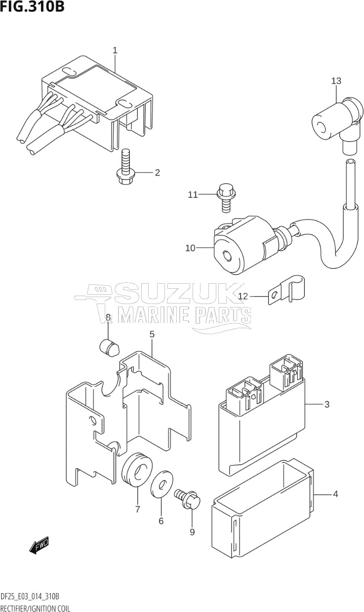 RECTIFIER / IGNITION COIL (DF25R:E03)