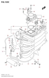 DF200A From 20003F-240001 (E11 E40)  2022 drawing INTAKE MANIFOLD /​ THROTTLE BODY (023)