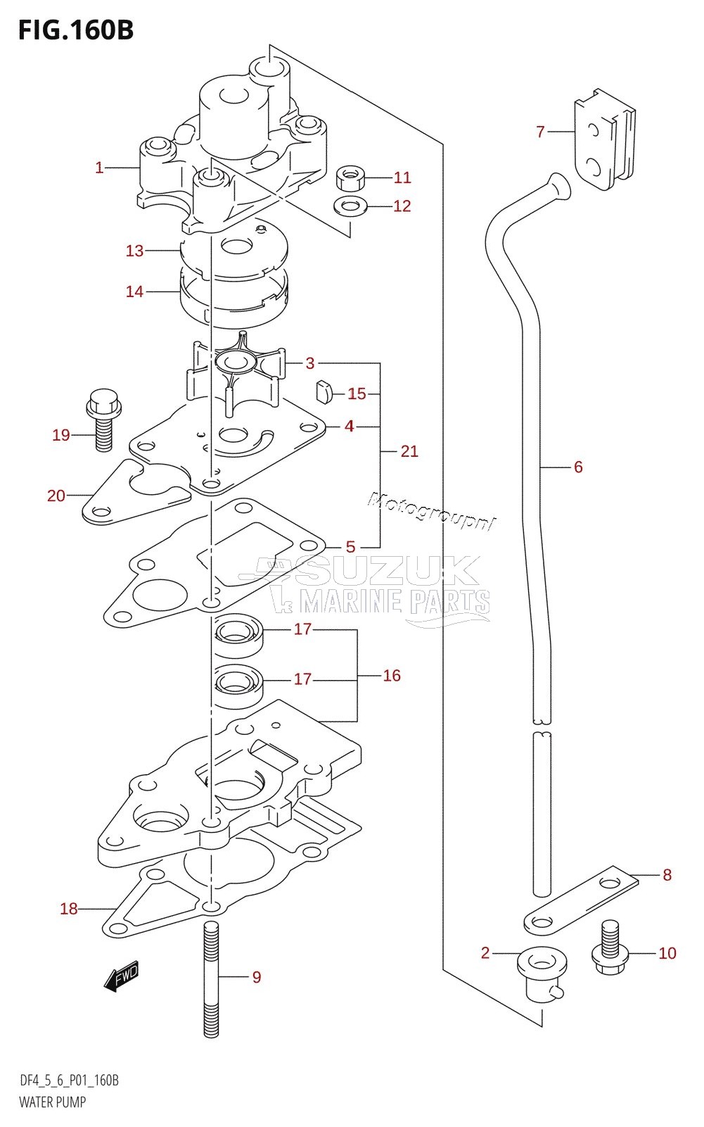 WATER PUMP (K5,K6,K7,K8,K9,K10,011)