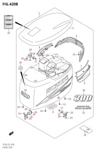 DF300Z From 30002Z-110001 (E03)  2011 drawing ENGINE COVER (K10,011)