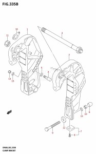 DF50A From 05003F-110001 (E03)  2011 drawing CLAMP BRACKET (DF40AT,DF50AT)