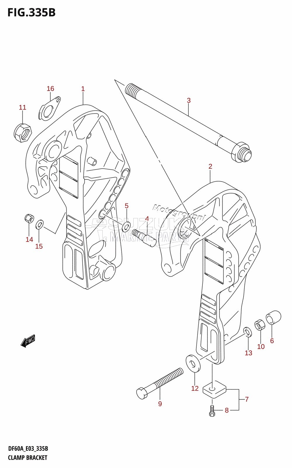 CLAMP BRACKET (DF40AT,DF50AT)